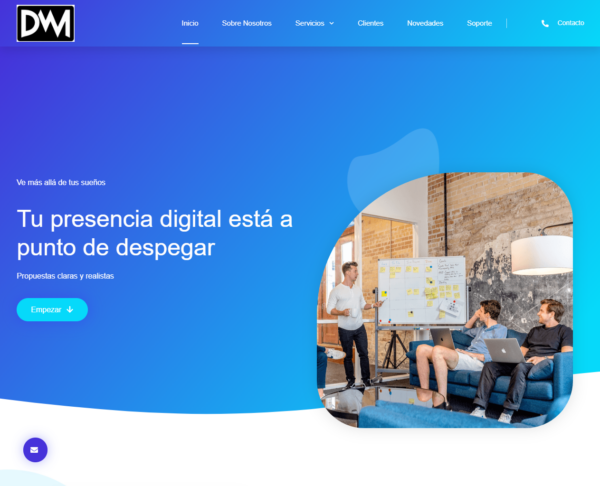 Negocios digitales, startup pagina web lista para administrar