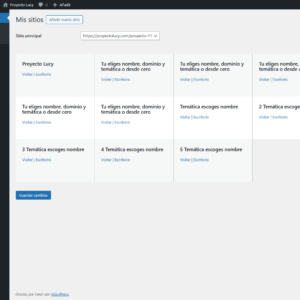 Multiples sitios web 11 inicialmente y puedes crear más
