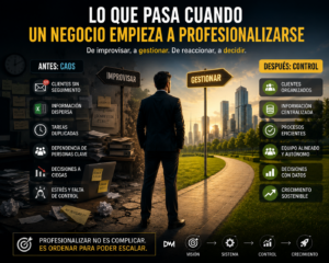 Lo que pasa cuando un negocio empieza a profesionalizarse