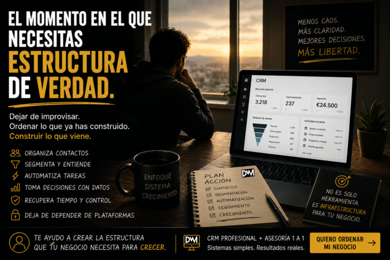 El momento en el que necesitas estructura de verdad